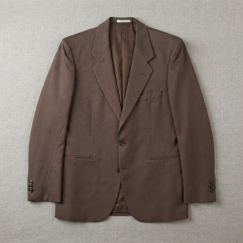 vtg wool Yves Saint Laurent Blazer 40r Sport Coat Brown luxury designer france